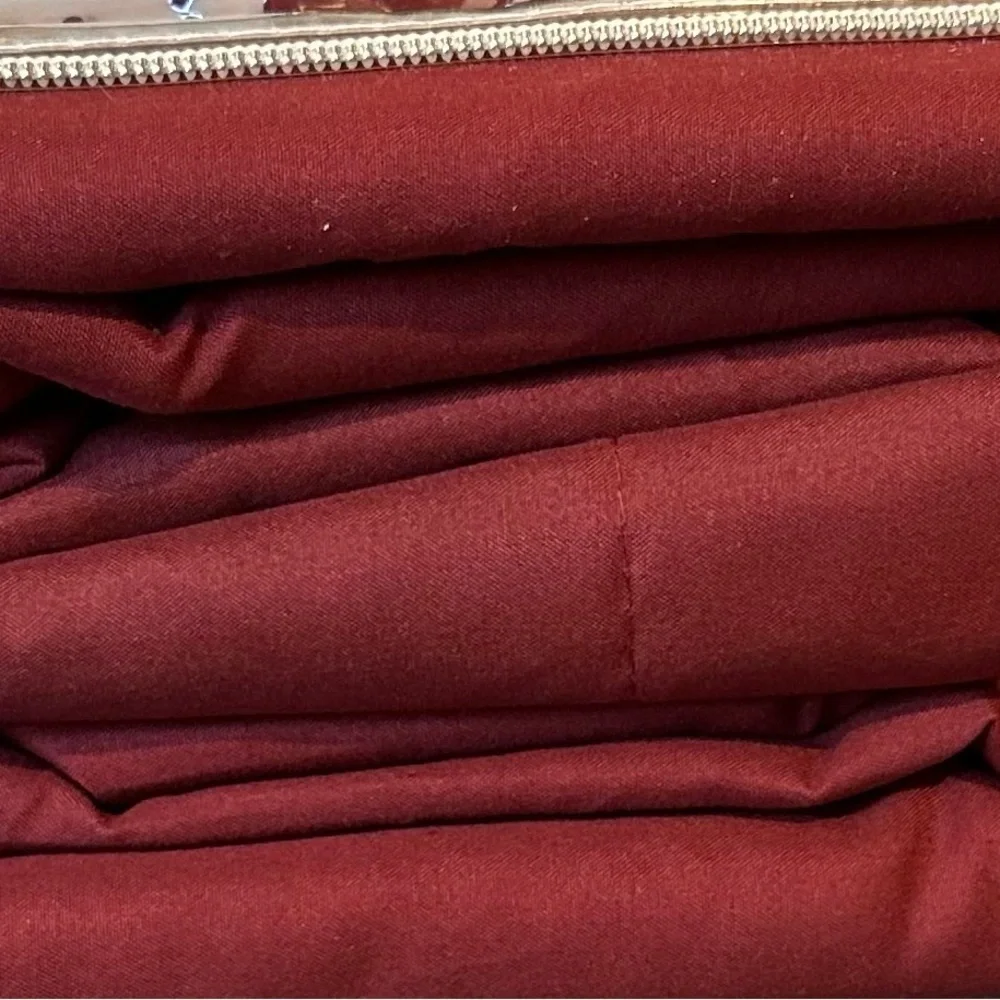 Royal Bamboo Queen Duvet Cover 3pc Set Crimson Burgundy